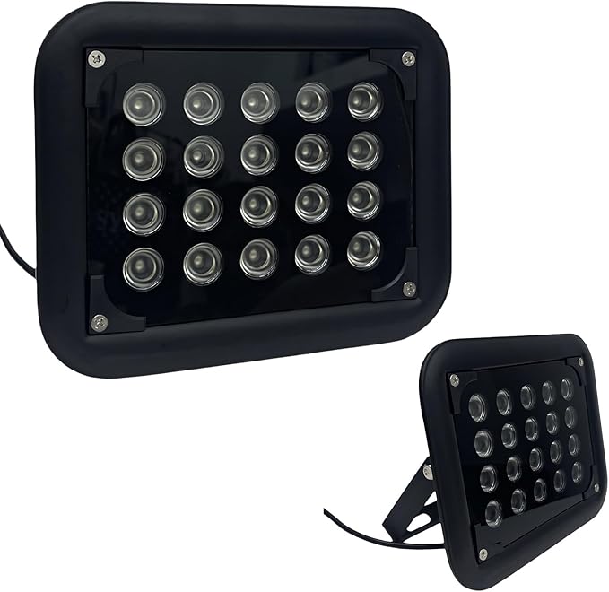 IR Illuminator for CCTV Security Cameras,12V ir Light 6 LED Infrared Illuminator Lights, Rainproof, Automatic Switch at Night (20-lamp IR Illuminator Aluminum)