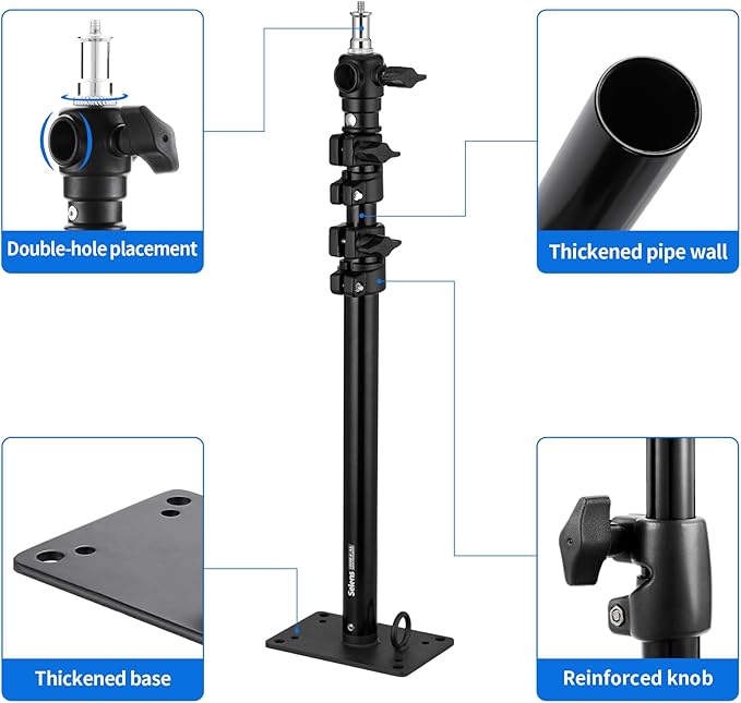 Selens Camera Wall Mount Ring Light Boom Arm, Overhead Light Mounting 39 inch for Photo Studio Video Ring Light, Strobe Light, Flash, Softbox, Reflector, 2 Pack