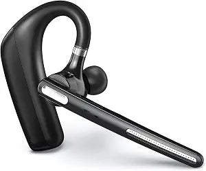 Bluetooth Headset - Wireless Headset with Microphone 90 Days Standby/110 Hours Talktime, Bluetooth Earpiece for Cell Phone/PC Tablet/Laptop Computer, Headphones for Trucker/Driver/Business