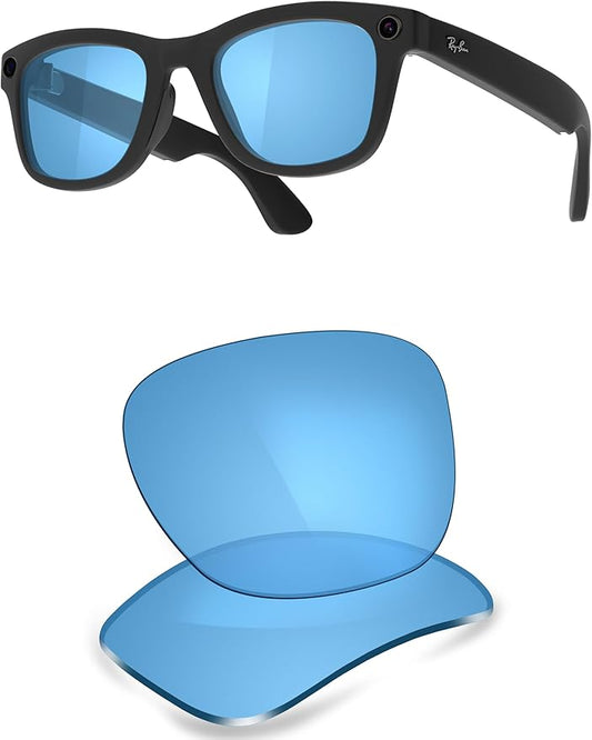 ThunderClap POLARIZED Replacement Lenses Compatible with Ray-Ban Meta Wayfarer RW4006 50mm | RW4008 53mm Smart Glasses