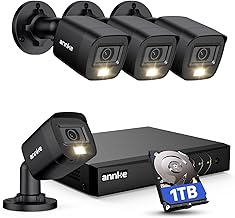 ANNKE 8CH H.265+ 3K Lite Wired Security Camera System,4X 2MP Cam, 1TB HDD