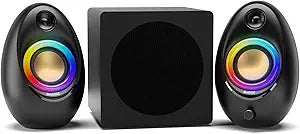 Bluedee Computer Speakers with Subwoofer, 2.1 PC Speakers, 80W Peak Power