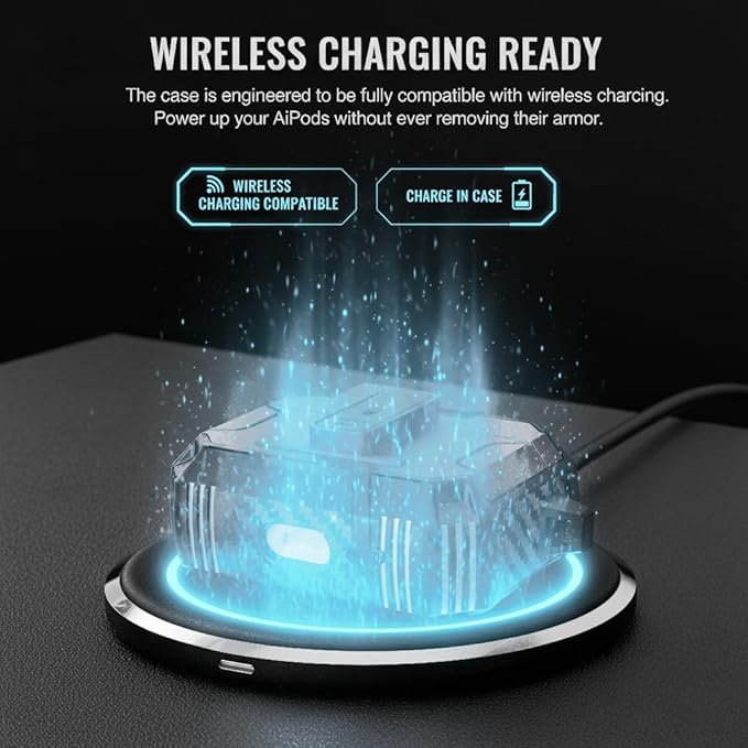 for AirPods Pro 3 Case, Secure Lock Magnetic Lid Cover with Keychain, Military Grade Shockproof Protective Case for Airpods Pro 3rd, Wireless Charging & Front LED Visible, White Black