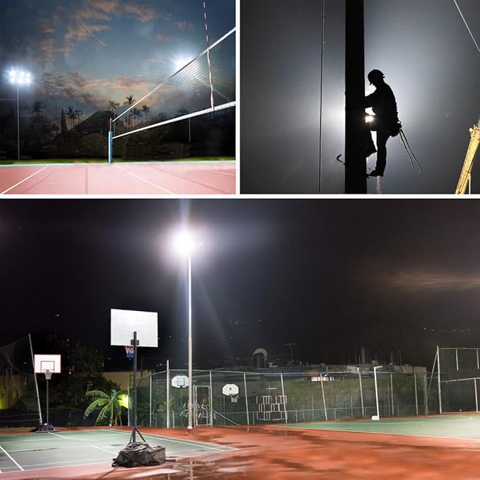 150W LED Flood Light Outdoor, 15000LM Super Bright floodlights,IP66 Waterproof Security Lights White Light with Plugs for Yard, Garden, Playground,Stadium, Basketball Court (2 Pack)