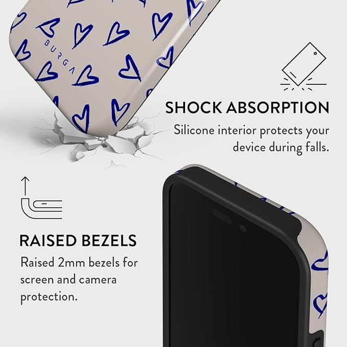 BURGA Phone Case for iPhone 16 - Cute, Trendy, Aesthetic, Pattern Phone Cover, Hard Shell Protection - fits Apple iPhone 16 Case for Women and Men