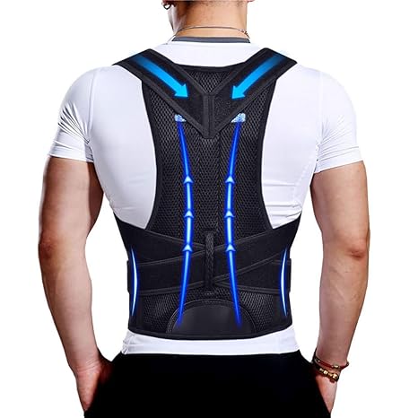 Upgraded Posture Corrector Back Brace for Men and Women, New Version Lumbar Support for Posture Improving and Pain Relief, Full Back Support for Neck, Shoulder, Waist Pain, L