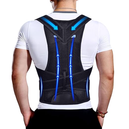 Upgraded Posture Corrector Back Brace for Men and Women, New Version Lumbar Support for Posture Improving and Pain Relief, Full Back Support for Neck, Shoulder, Waist Pain, L