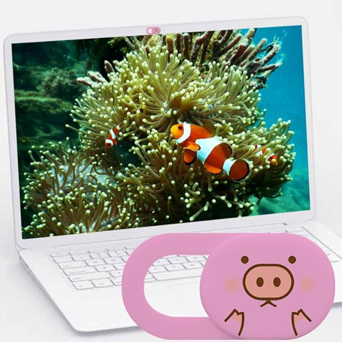 ARTIBETTER Privacy Protection Cover 3-Pack Cute Pink Pig Camera Privacy Covers for Laptops Pro Air Pc Webcam Slide to Open and Close Laptop Accessories