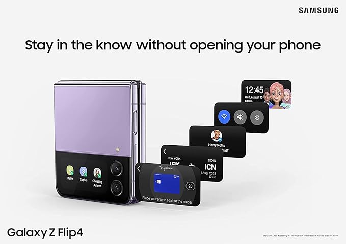 Samsung Galaxy Z Flip 4 5G, US Version, 256GB, Bora Purple - AT&T (Renewed)