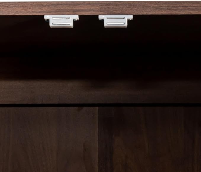 KEIKI 70.87" Tall Kitchen Pantry Storage Cabinet with 2 Door and Shelves, Freestanding Wood Hutch Food Pantries Cupboard for Coffee Bar, Dining Room, Living Room, Walnut