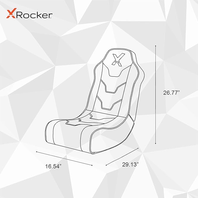 X Rocker Video Gaming Floor Rocker Chair, Built-in Audio, Foldable, for Gamers, Bedroom, or Game Room for Boys, Girls, Teens 5-17, Gifts for Gamers