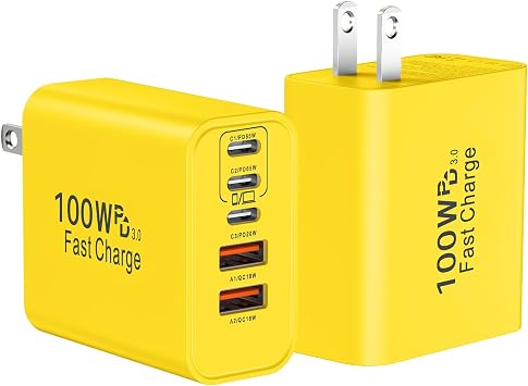USB C Super Fast Charger Block, 100W USBC Charging Block Wall Plug Adapter