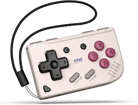 IINE Mini Retro Game Controller, Pocket-Size Wireless Mini Game Controller with Keychain Design, Portable Travel Controller for Mobile & PC Gaming (Grey) - Image 1