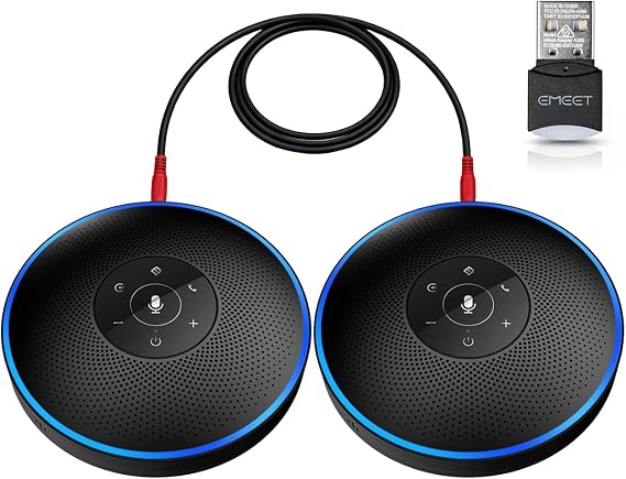 EMEET M220 Bluetooth Speaker, Daisy Chain/Use Alone up to 16 attendees