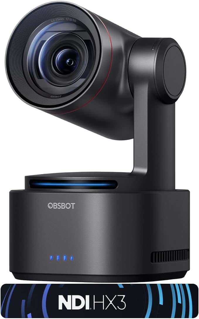 OBSBOT Tail 2 PTZR NDI Camera 4K@60FPS, Pro AI Tracking, 1/1.5" CMOS, 50MP