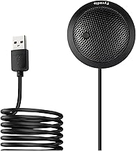 Conference USB Microphone, USB Microphone for Computer, 360° Omnidirectional Condenser PC Laptop Mic with Mute Button for Online Meeting/Class, Zoom Call, Skype Chatting, Plug & Play - Image 1