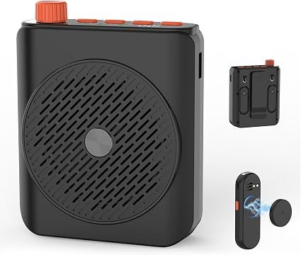 Voice Amplifier for Teachers, Dual Wireless Microphone Portable PA System with Magnetic Charging, 15W 15-Hour Speaker for Classroom, Training, Tour Guides, Yoga and Outdoor