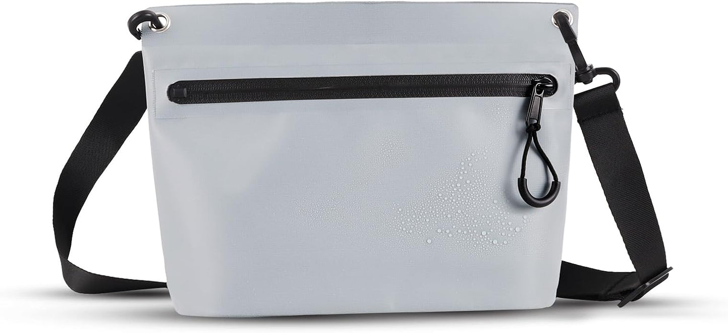 Waterproof Bag Fanny Pouch for Phone Passport Purse, Handle & Adjustable Strap for for Swim, Travel, Beach