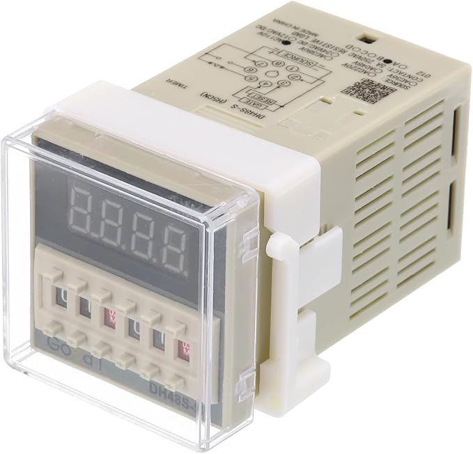 MECCANIXITY Digital Display Timer Relay DH48S-S 110V Cycle 0.1S-99H Relay Delay Switch 8 Pin Solid State Relay Module with Base Socket 1 Set