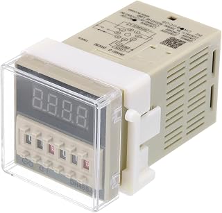 MECCANIXITY Digital Display Timer Relay DH48S-S 110V Cycle 0.1S-99H Relay Delay Switch 8 Pin Solid State Relay Module with Base Socket 1 Set - Image 1