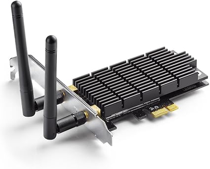 TP-Link AC1300 PCIe WiFi PCIe Card(Archer T6E)- 2.4G/5G Dual Band Wireless PCI Express Adapter, Low Profile, Long Range, Heat Sink Technology, Supports Windows 10/8.1/8/7/XP