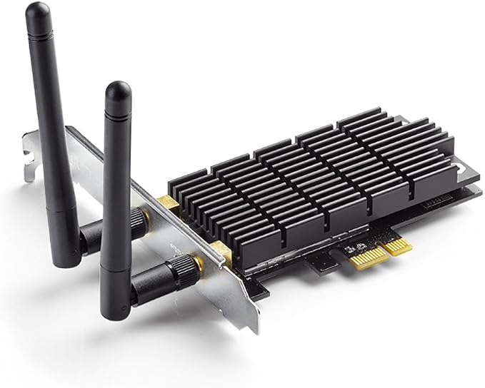 TP-Link AC1300 PCIe WiFi PCIe Card(Archer T6E)- 2.4G/5G Dual Band Wireless PCI Express Adapter, Low Profile, Long Range, Heat Sink Technology, Supports Windows 10/8.1/8/7/XP