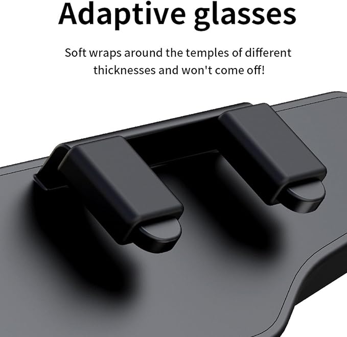 External Glasses Bluetooth Headphones, Open Ear Audio & Bone Conduction for Sports Running, Wireless Universal Fit Headphones for Glasses