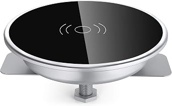 Embedded Desk Wireless Charger, Recessed Grommet Mount for iPhone
