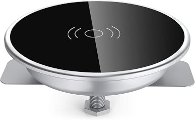 Embedded Desk Wireless Charger, Recessed Grommet Mount for iPhone