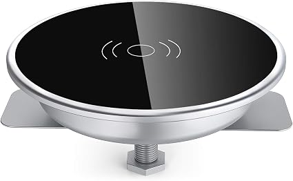 Embedded Desk Wireless Charger, Recessed Grommet Mount for iPhone