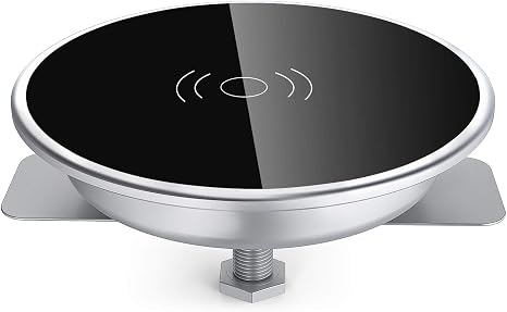Embedded Desk Wireless Charger, Recessed Grommet Mount for iPhone