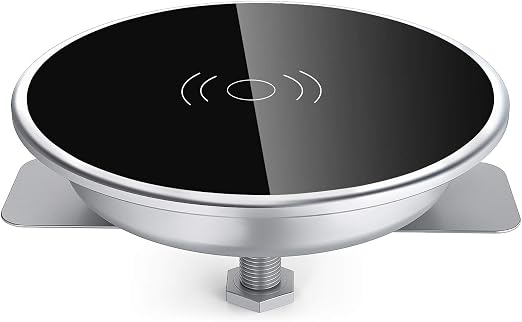 Embedded Desk Wireless Charger, Recessed Grommet Mount for iPhone
