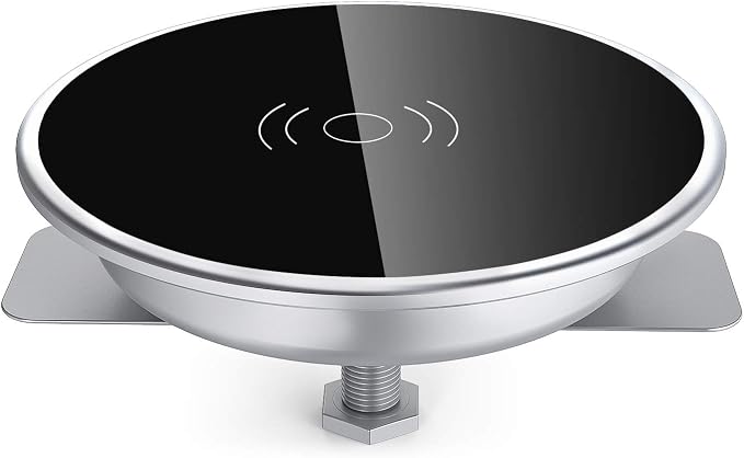 Embedded Desk Wireless Charger, Recessed Grommet Mount for iPhone