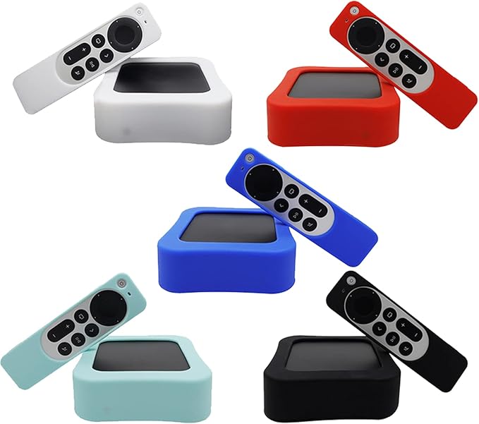 Apple TV 4K Case - Siri Remote 3rd Gen, Anti-Slip, Shockproof & Drop Proof Silicone Cover with Lanyard (Green)