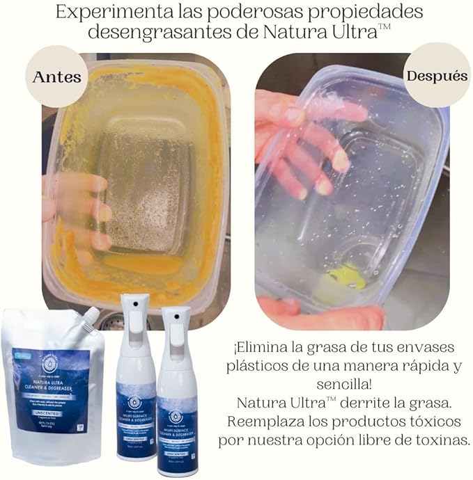 Multi-Surface Cleaner & Degreaser, Home and Kitchen degreasing; Spray for Glass, Countertops, Appliances, and Floors - Eco-Friendly and Non- Toxic Cleaner & Degreaser (Unscented)
