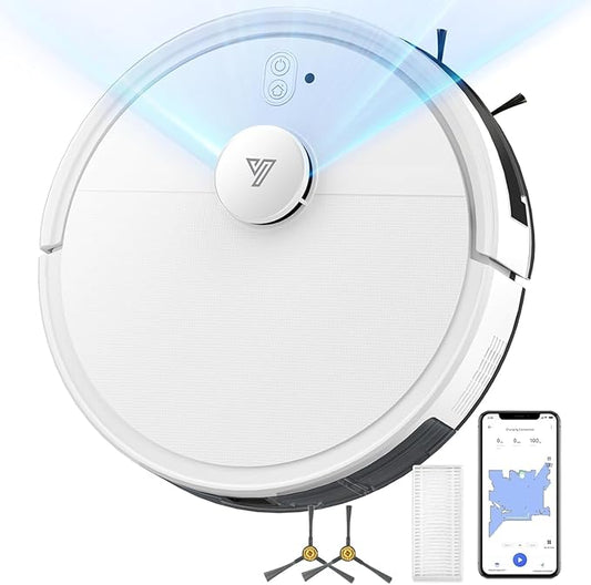 2025 Robot Vacuum and Mop Combo – LiDAR Navigation, Smart Mapping, 4000Pa Suction, 120-Min Battery, Alexa & App Control