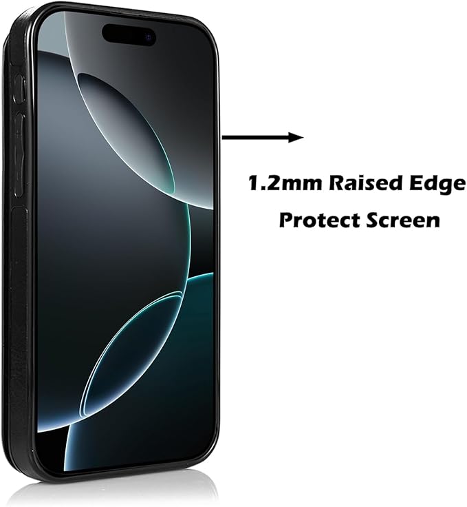 uCOLOR for iPhone 17 Pro Wallet Case with Card Holder PU Leather RFID Blocking Design iPhone 17 Pro flip case for Women Men Magnetic Clasp Kickstand Design 6.3 inch (Black Leopard)