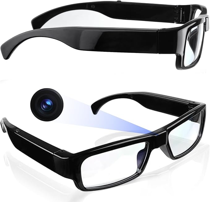 Camera Glasses Video Glasses HD with 64GB Memory Card Recording Glasses Smart Glasses Wearable Eyeglasses for Outdoor Sports
