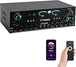 3000W Peak 5.1-Channel Home Audio Power Amplifier – HiFi Stereo Amplifier with Subwoofer, 3 Microphone Inputs, USB/SD Card Reader, Remote Control for Karaoke & Home Theater - Image 1