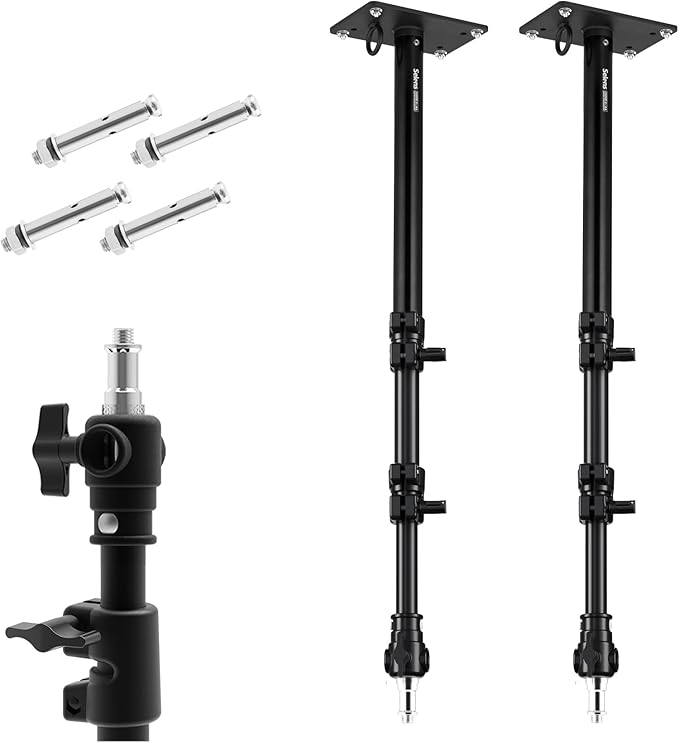 Selens Camera Wall Mount Ring Light Boom Arm, Overhead Light Mounting 39 inch for Photo Studio Video Ring Light, Strobe Light, Flash, Softbox, Reflector, 2 Pack