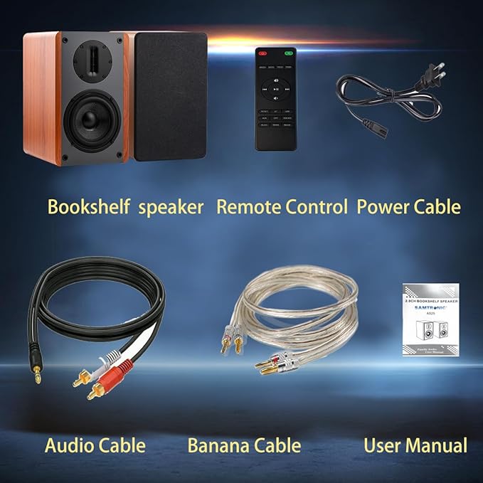 Bluetooth Bookshelf Speakers, 100W X 2 Powered TV Speakers with 5.25 Inch Woofer, Turntable Speakers for TV and PC Speaker with Optical/AUX/RCA/HDMI Input Used Ribbon Tweeter Speaker