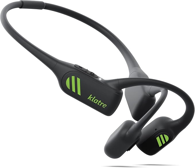 klatre Open Ear Headphones Wireless Bluetooth 【2023 Version】 Bone Conduction Headphones for Workouts/Walking/Jogging, Sweat Resistant, Water Resistant, Headset for Music/Audio Books/Podcast - Olive