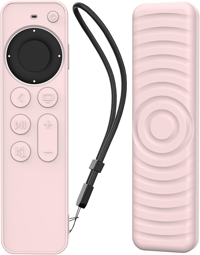 AhaStyle Protective Case for 2021 Apple TV Siri Remote 4k, Anti-Slip Silicone Cover Skin Compatible with Apple TV Remote/Siri Remote [2nd Generation](Pink)