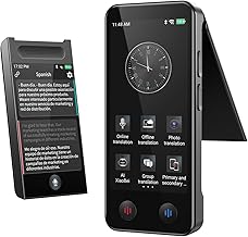 Language Translator Device, Upgraded Detachable Dual Screen AI Translator, Premium Bilingual Real-Time Voice Translation with 150 Languages, Online&Offline&Photo Translate for Business Learning Travel - Image 1