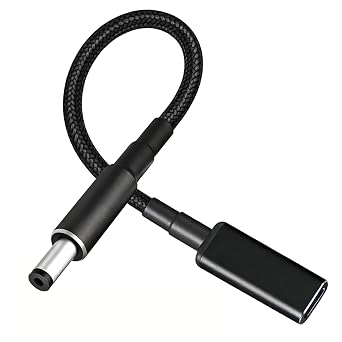 USB-C Type C Female PD Input to DC 5.5x2.1mm Power Charge Cable fit for Laptop 18-20V with DC5521 Port
