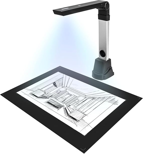 NetumScan 4K Book Scanner Document Camera with Stepless Dimming for Mac