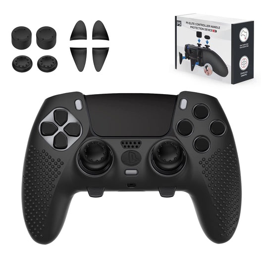 PS5 Edge Controller Cover - Protective Case for PlayStation 5 Edge with 4PCS Thumb Grip Caps & L2 R2 Trigger Extender (PS5 Edge)
