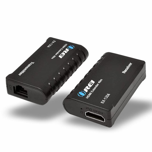 OREI HDMI Over Ethernet Extender– HDMI 1.4 with 1080p@60Hz Resolution, Power Over Cable - HDMI Over CAT6 Extension Up to 131 feet (EX-130A)