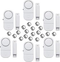 6 Pack Wireless Security Window/Door Alarm, Magnetic Sensor Door Window Burglar Alert Alarm Pool Alarms Super Loud for Home, Garage, Apartment, Dorm, RV and Office(Include Batteries)…