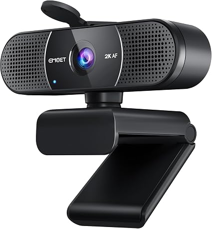 EMEET C960 2K Webcam with Microphone, PDAF, 2 Omnidirectional Mics